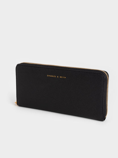 CHARLES & KEITH Latest / Dulcie Zip-Around Long Wallet - Black