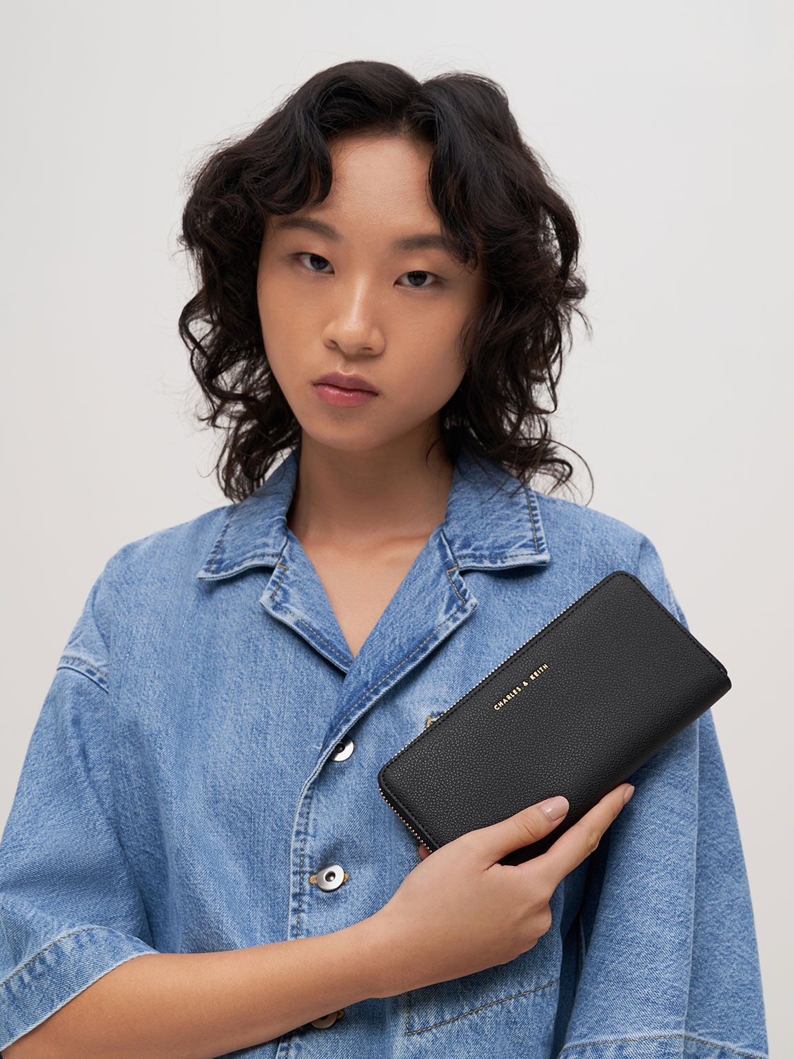 CHARLES & KEITH Latest / Dulcie Zip-Around Long Wallet - Black
