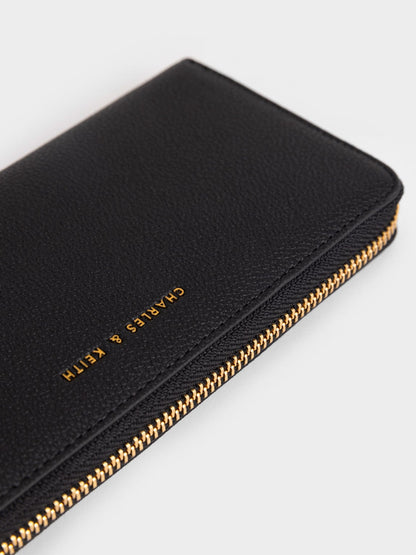 CHARLES & KEITH Latest / Dulcie Zip-Around Long Wallet - Black