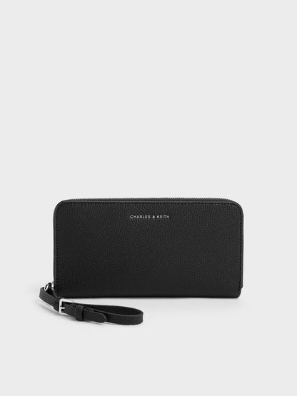 CHARLES & KEITH Discount / Chance Zip-Around Long Wallet - Noir