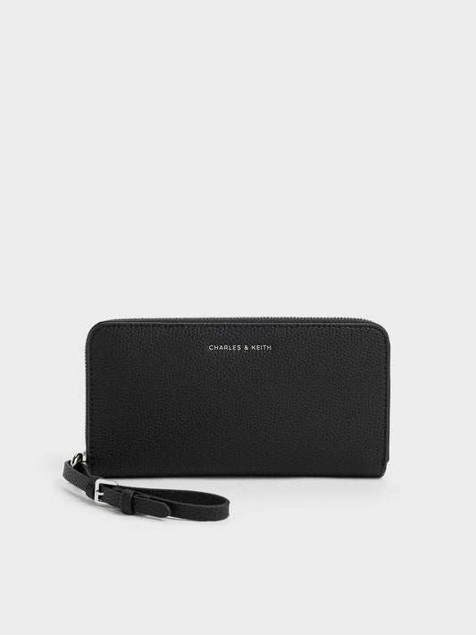 CHARLES & KEITH Discount / Chance Zip-Around Long Wallet - Noir