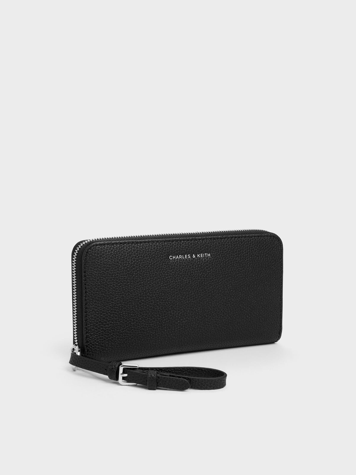 CHARLES & KEITH Discount / Chance Zip-Around Long Wallet - Noir