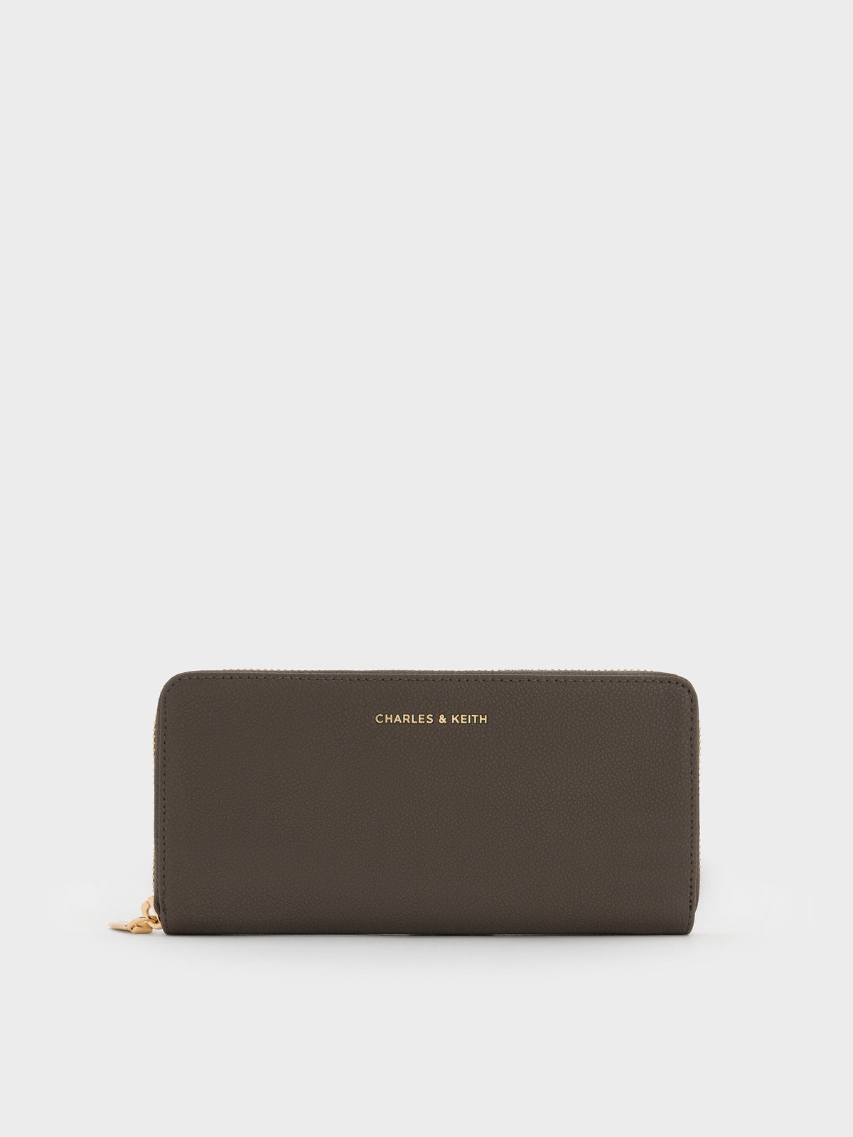 CHARLES & KEITH Best Seller / Dulcie Zip-Around Long Wallet - Dark Moss