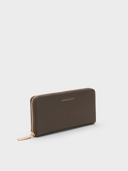 CHARLES & KEITH Best Seller / Dulcie Zip-Around Long Wallet - Dark Moss