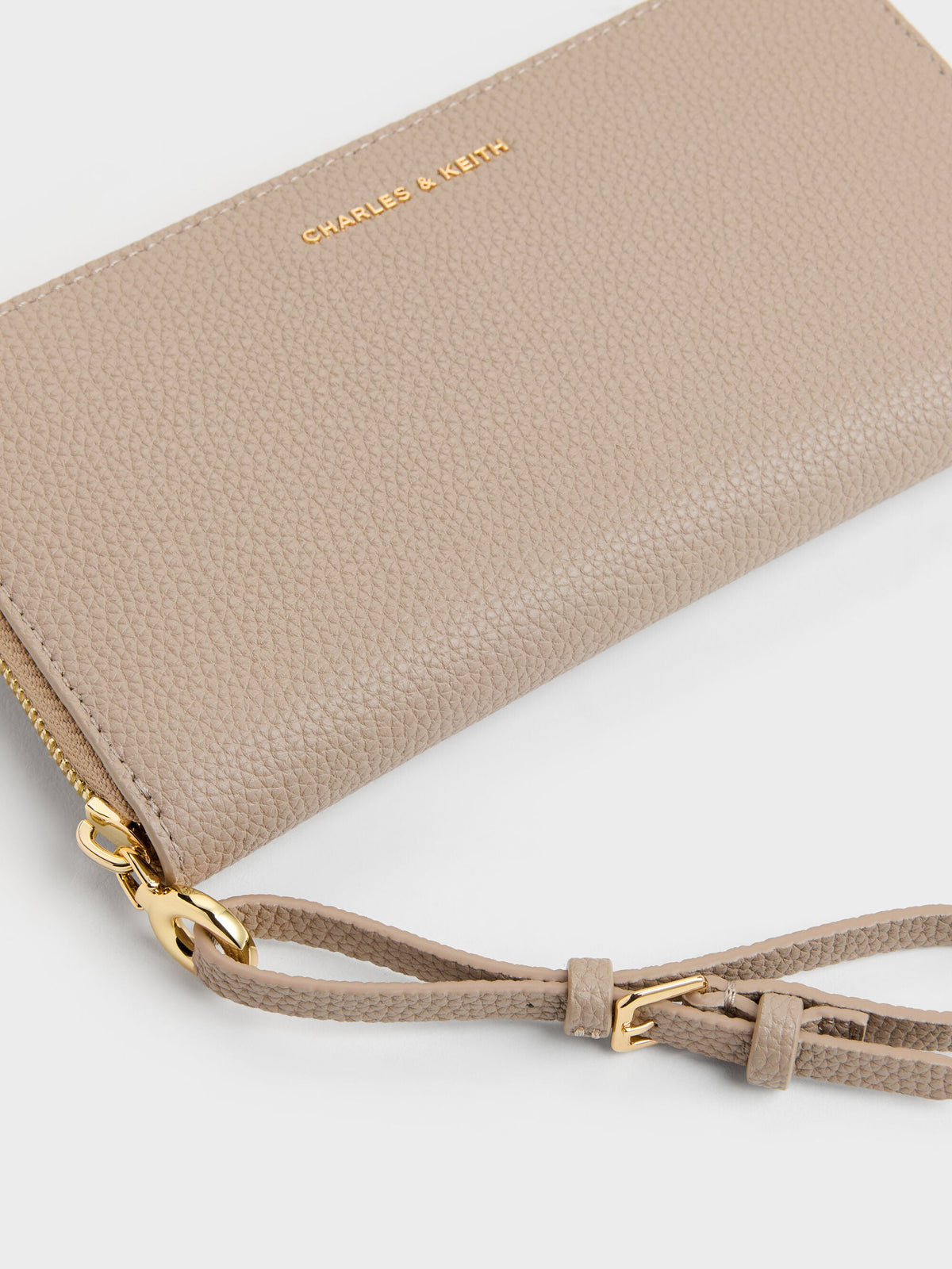 CHARLES & KEITH Special Offer / Chance Zip-Around Long Wallet - Taupe
