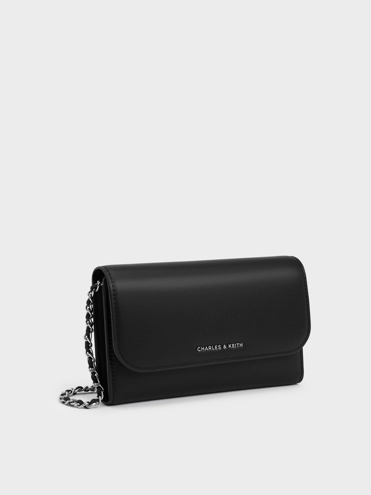 CHARLES & KEITH Exclusive / Octavia Front Flap Long Wallet - Noir