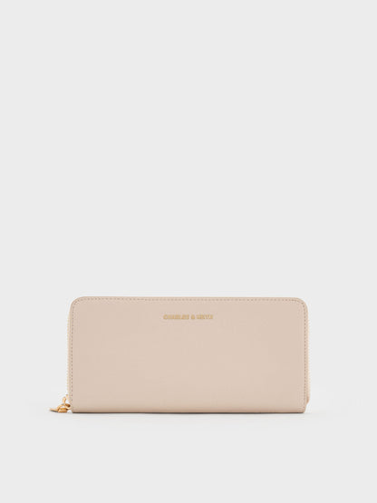 CHARLES & KEITH Trusted / Dulcie Zip-Around Long Wallet - Oat
