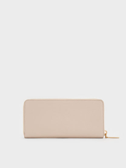 CHARLES & KEITH Trusted / Dulcie Zip-Around Long Wallet - Oat