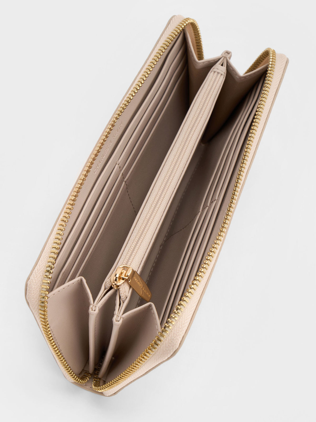 CHARLES & KEITH Trusted / Dulcie Zip-Around Long Wallet - Oat
