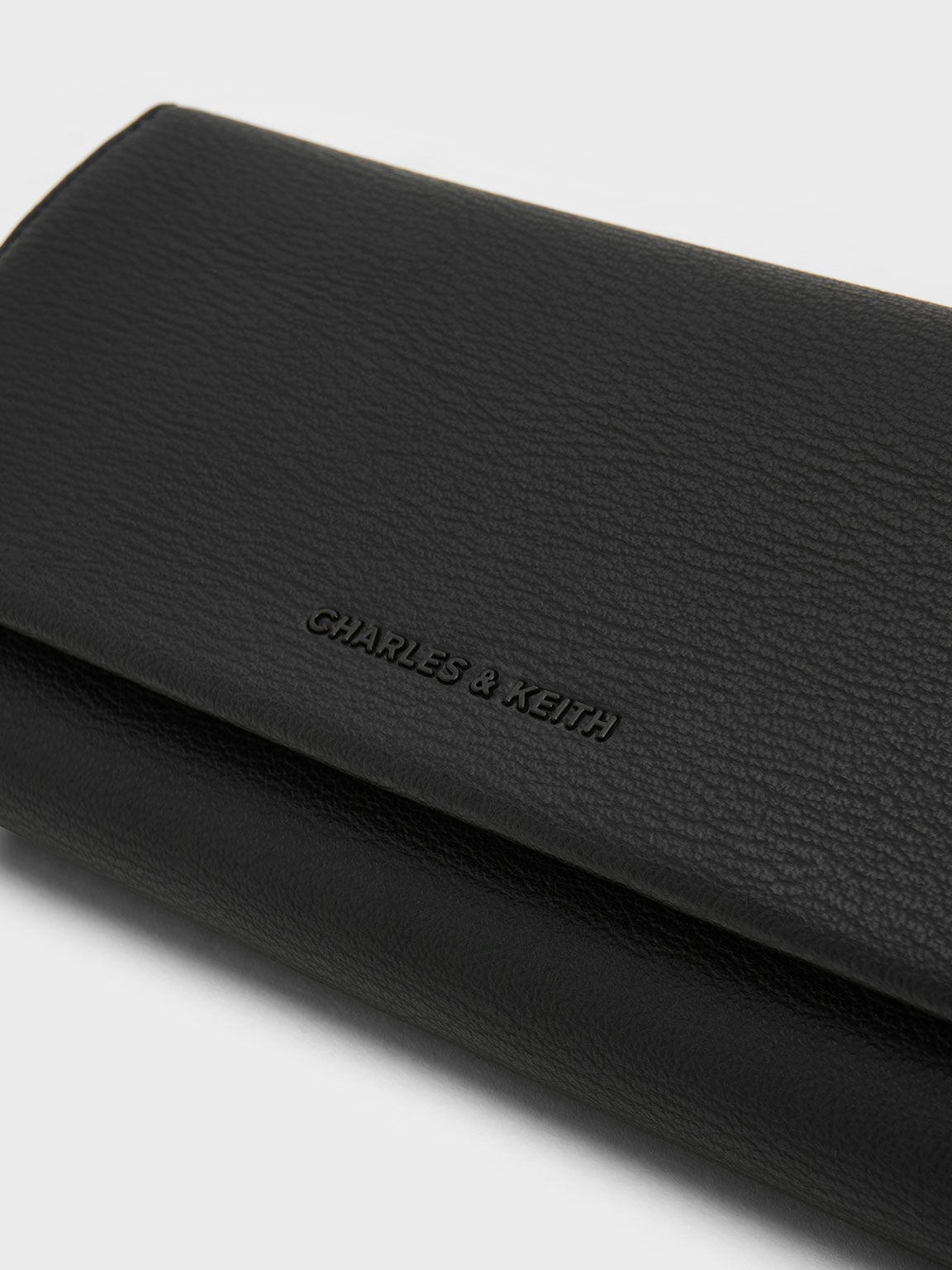 CHARLES & KEITH Signature / Muriel Front Flap Long Wallet - Black