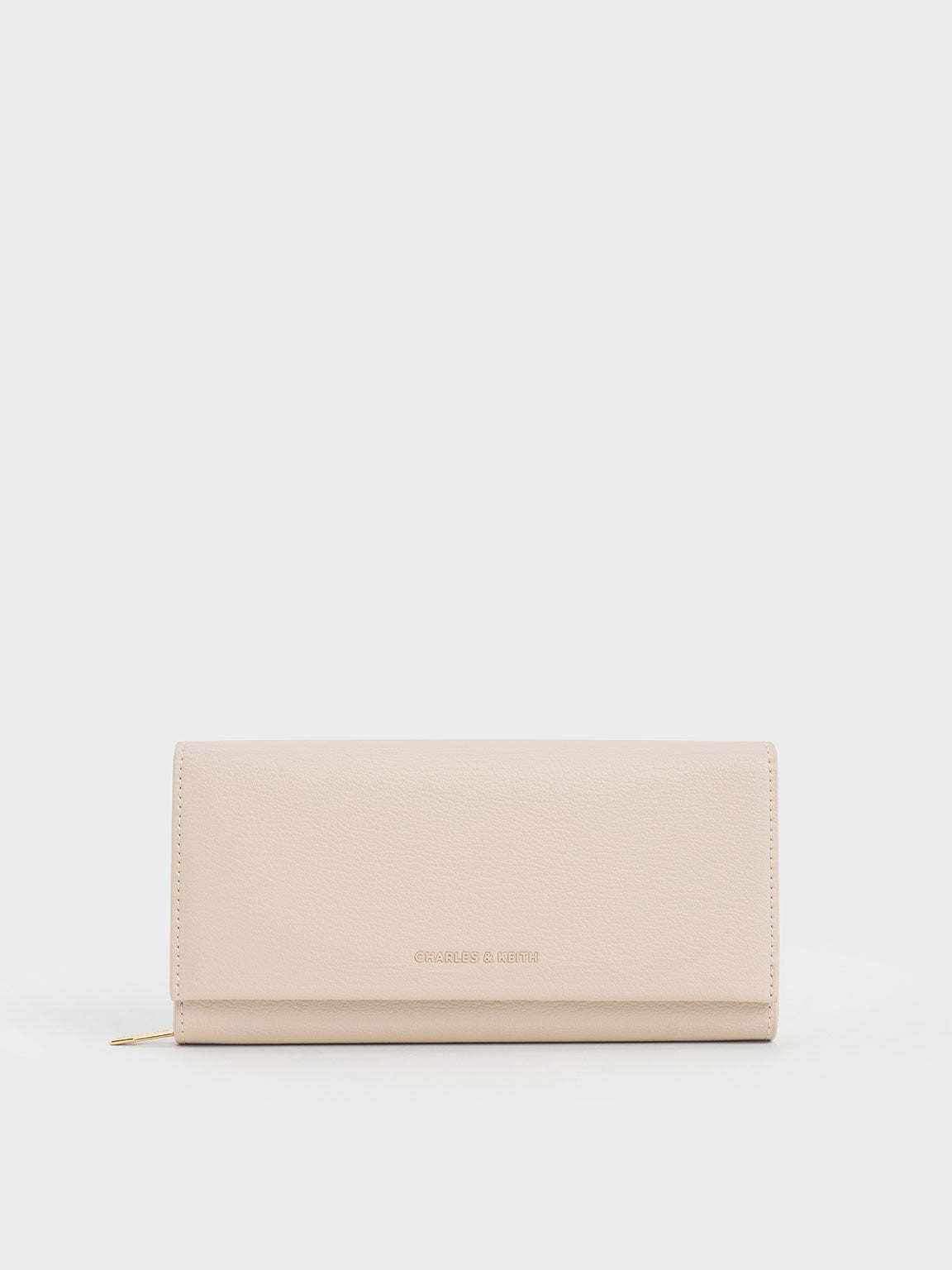CHARLES & KEITH Exclusive / Muriel Front Flap Long Wallet - Oat