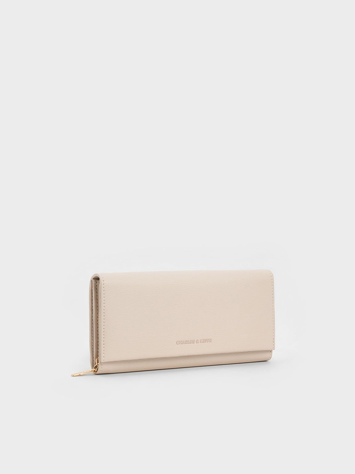 CHARLES & KEITH Exclusive / Muriel Front Flap Long Wallet - Oat
