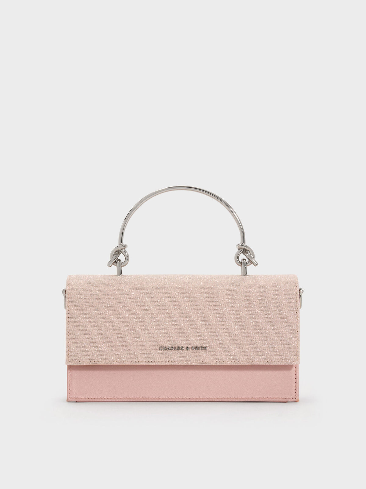 CHARLES & KEITH Special Offer / Kristine Glittered Wallet On Chain - Pink