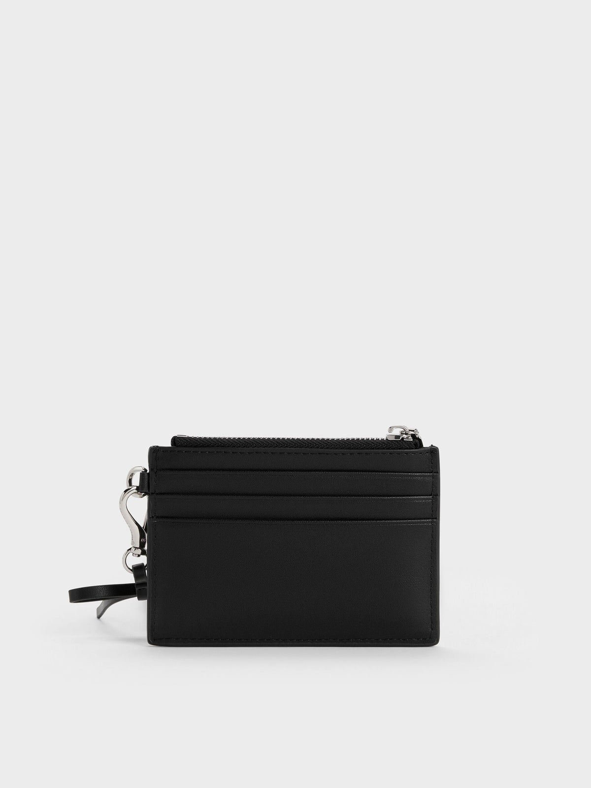 CHARLES & KEITH Best Seller / Hazel Bow Panelled Card Holder - Noir