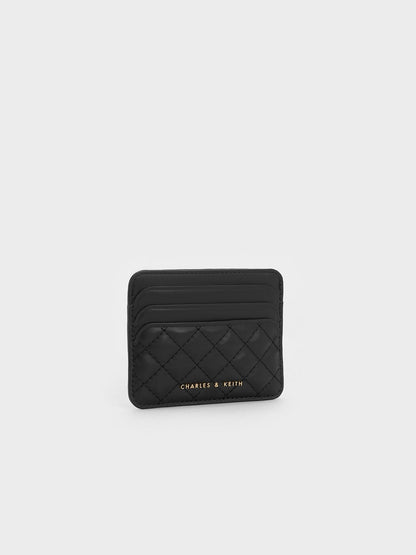 CHARLES & KEITH Customer Favorite / Cleo Quilted Card Holder - Black