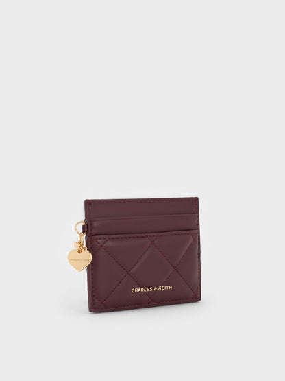 CHARLES & KEITH Signature / Arrietty Quilted Card Holder - Wineberry Red
