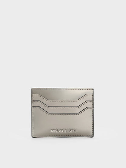 CHARLES & KEITH Smart Buy / Carli Metallic Multi-Slot Card Holder - Pewter
