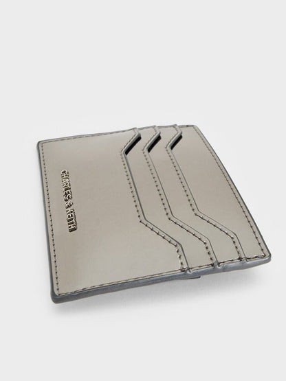 CHARLES & KEITH Smart Buy / Carli Metallic Multi-Slot Card Holder - Pewter