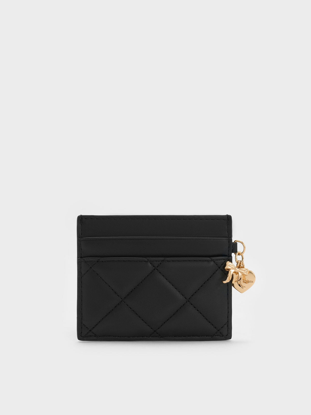 CHARLES & KEITH Latest / Arrietty Quilted Card Holder - Black