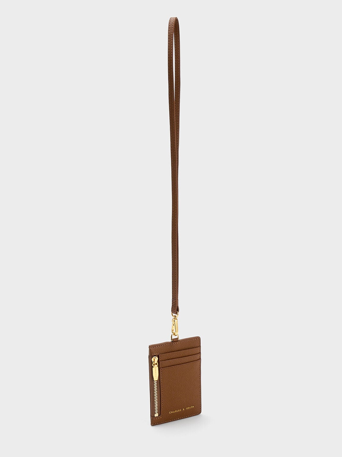 CHARLES & KEITH Trending / Twilia Card Holder With Lanyard - Chocolate