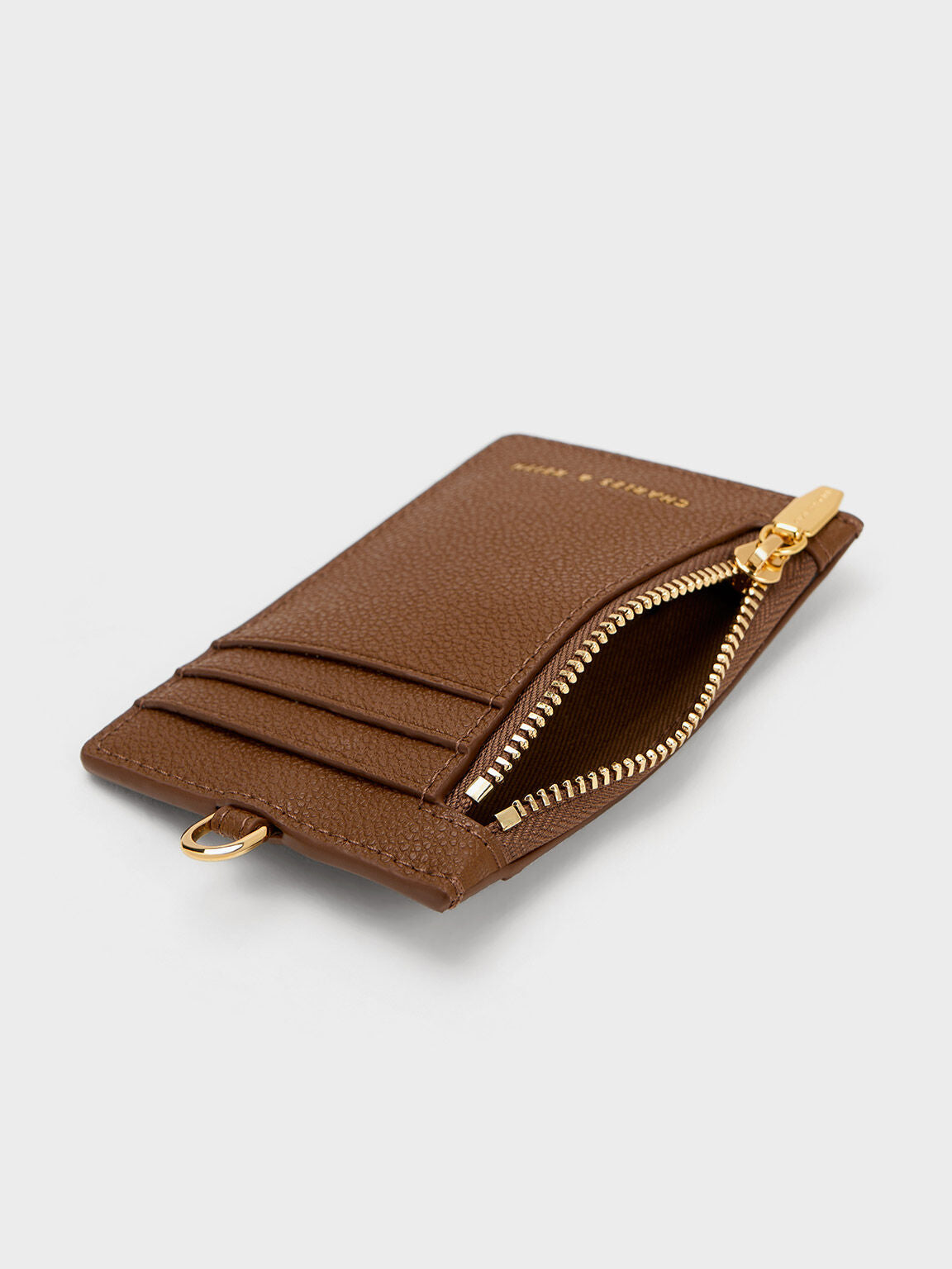CHARLES & KEITH Trending / Twilia Card Holder With Lanyard - Chocolate