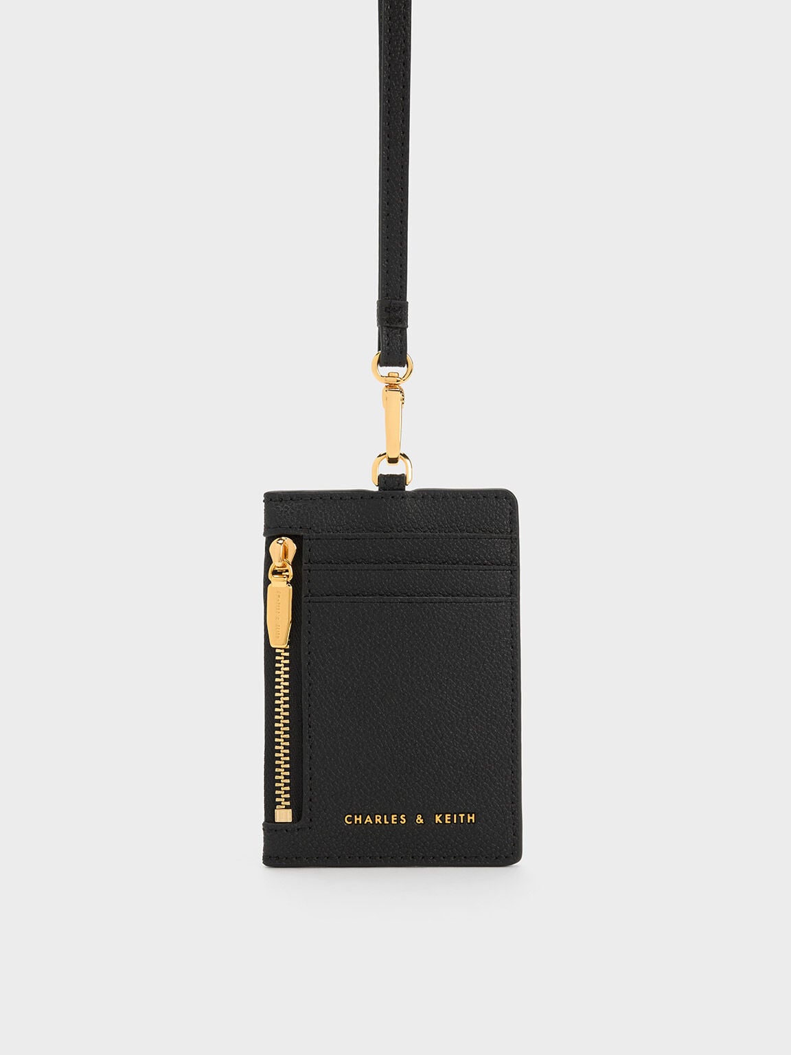 CHARLES & KEITH Sale / Twilia Card Holder With Lanyard - Black