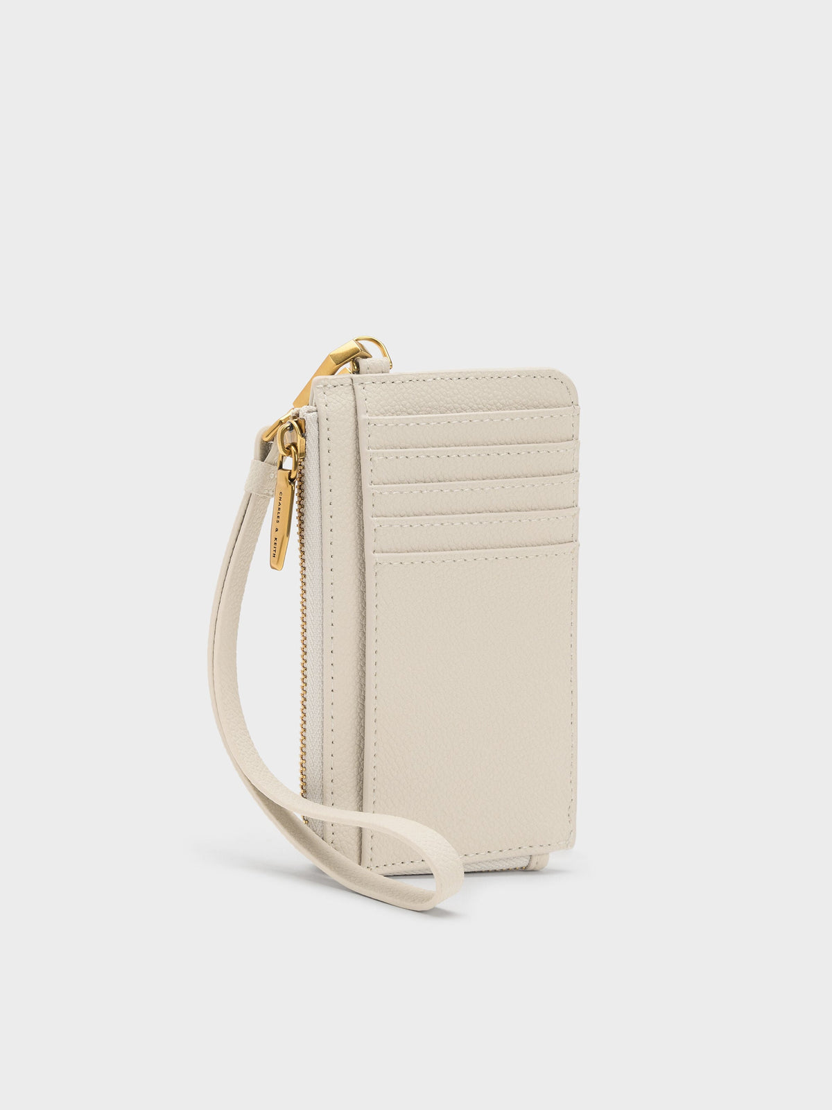 CHARLES & KEITH Signature / Dixie Wristlet Card Holder - Cream