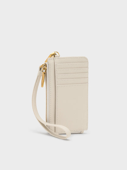 CHARLES & KEITH Signature / Dixie Wristlet Card Holder - Cream