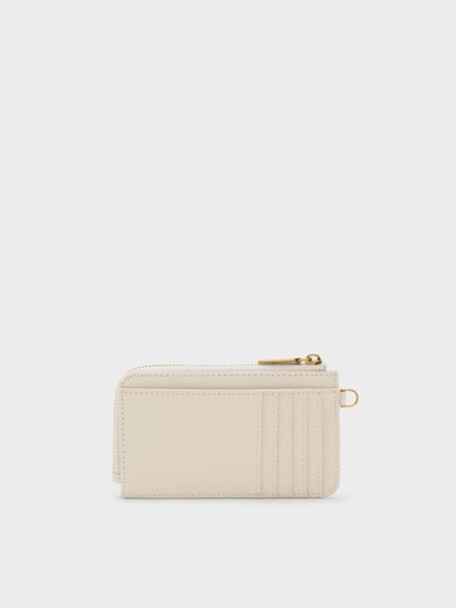CHARLES & KEITH Signature / Dixie Wristlet Card Holder - Cream