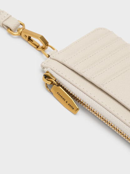CHARLES & KEITH Signature / Dixie Wristlet Card Holder - Cream