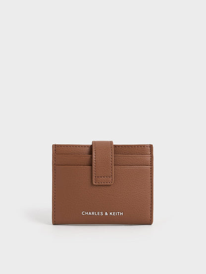 CHARLES & KEITH Trusted / Bliss Snap Button Card Holder - Chocolate