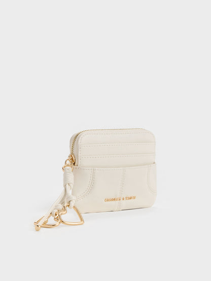 CHARLES & KEITH Best Price / Ciara Top-Zip Card Holder - Cream