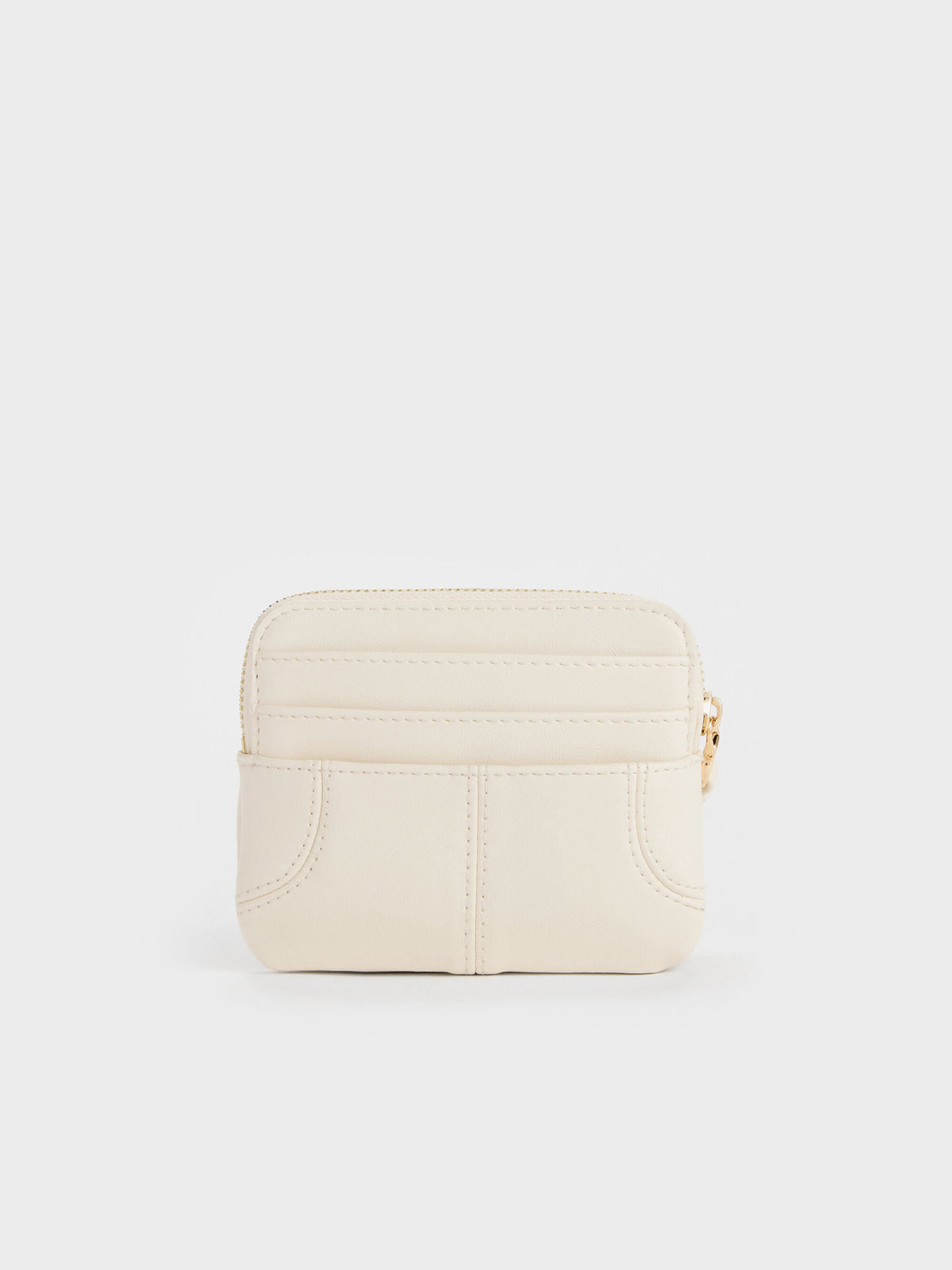 CHARLES & KEITH Best Price / Ciara Top-Zip Card Holder - Cream