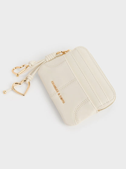CHARLES & KEITH Best Price / Ciara Top-Zip Card Holder - Cream