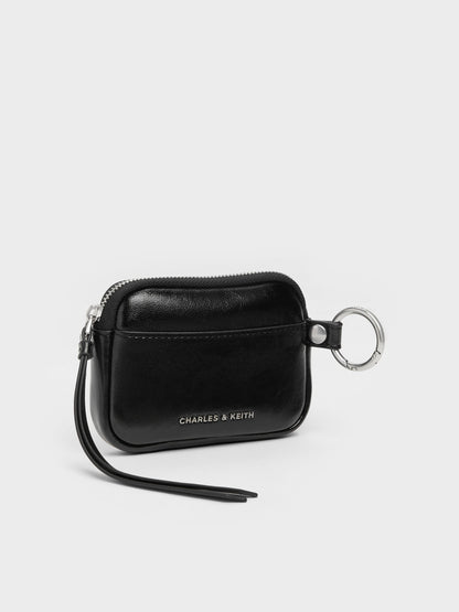 CHARLES & KEITH Hot Sale / Tatiana Zip-Around Card Holder - Noir