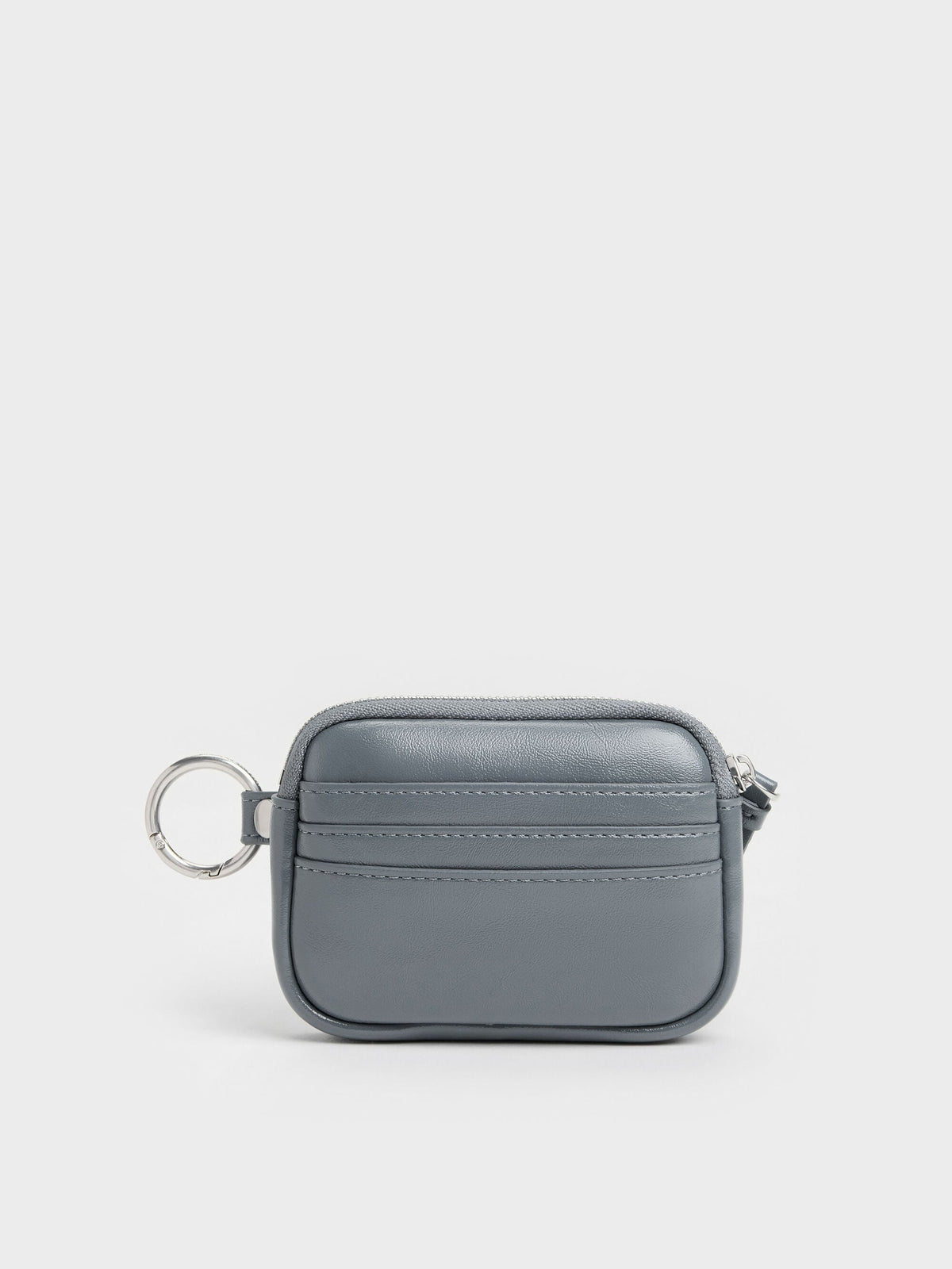 CHARLES & KEITH Sale / Tatiana Zip-Around Card Holder - Smoky Blue