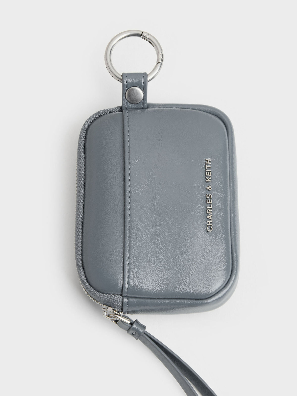 CHARLES & KEITH Sale / Tatiana Zip-Around Card Holder - Smoky Blue
