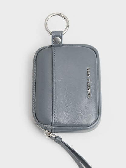 CHARLES & KEITH Sale / Tatiana Zip-Around Card Holder - Smoky Blue