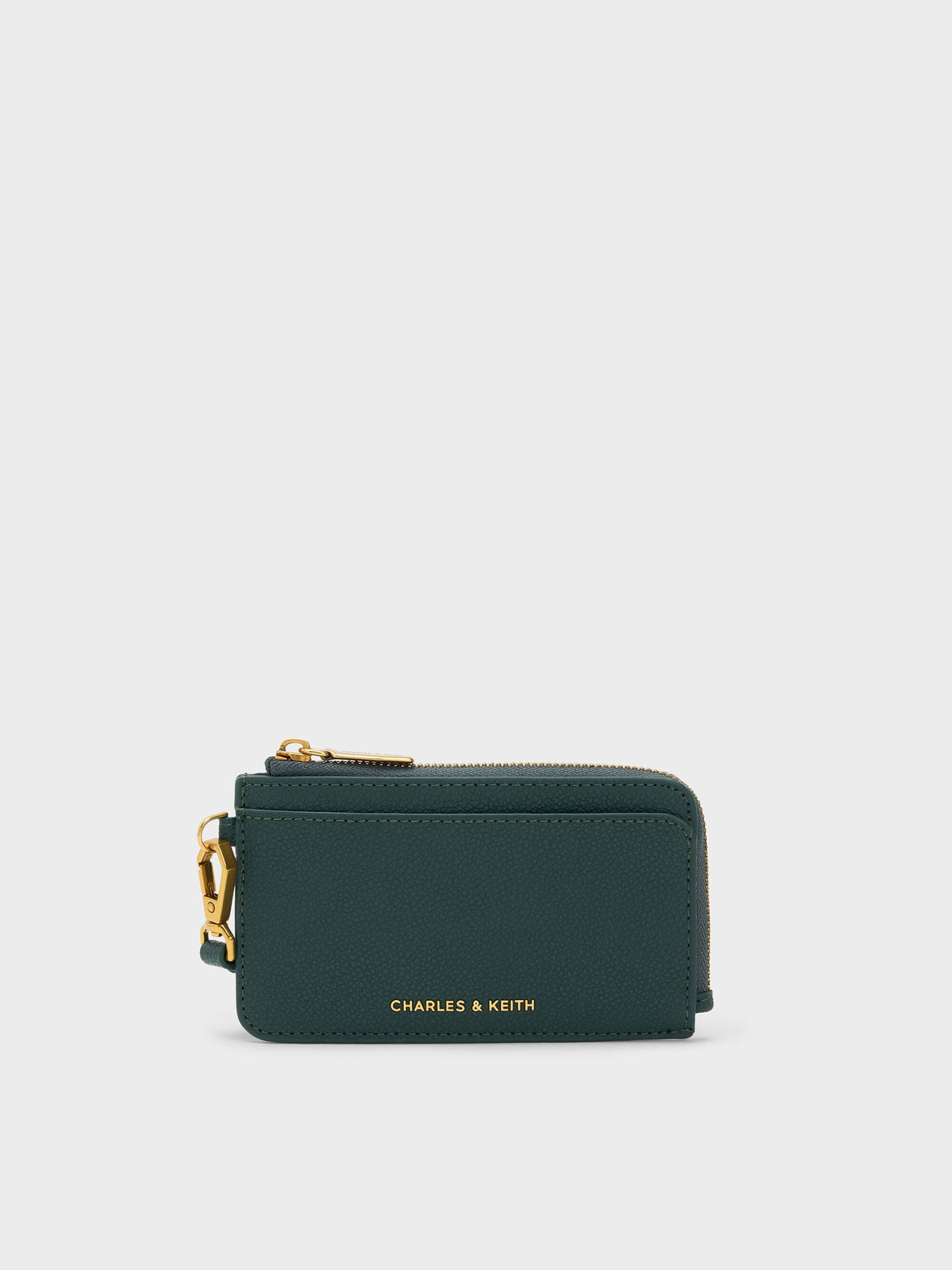 CHARLES & KEITH Popular / Multi-Slot Wristlet Card Holder - Dark Green
