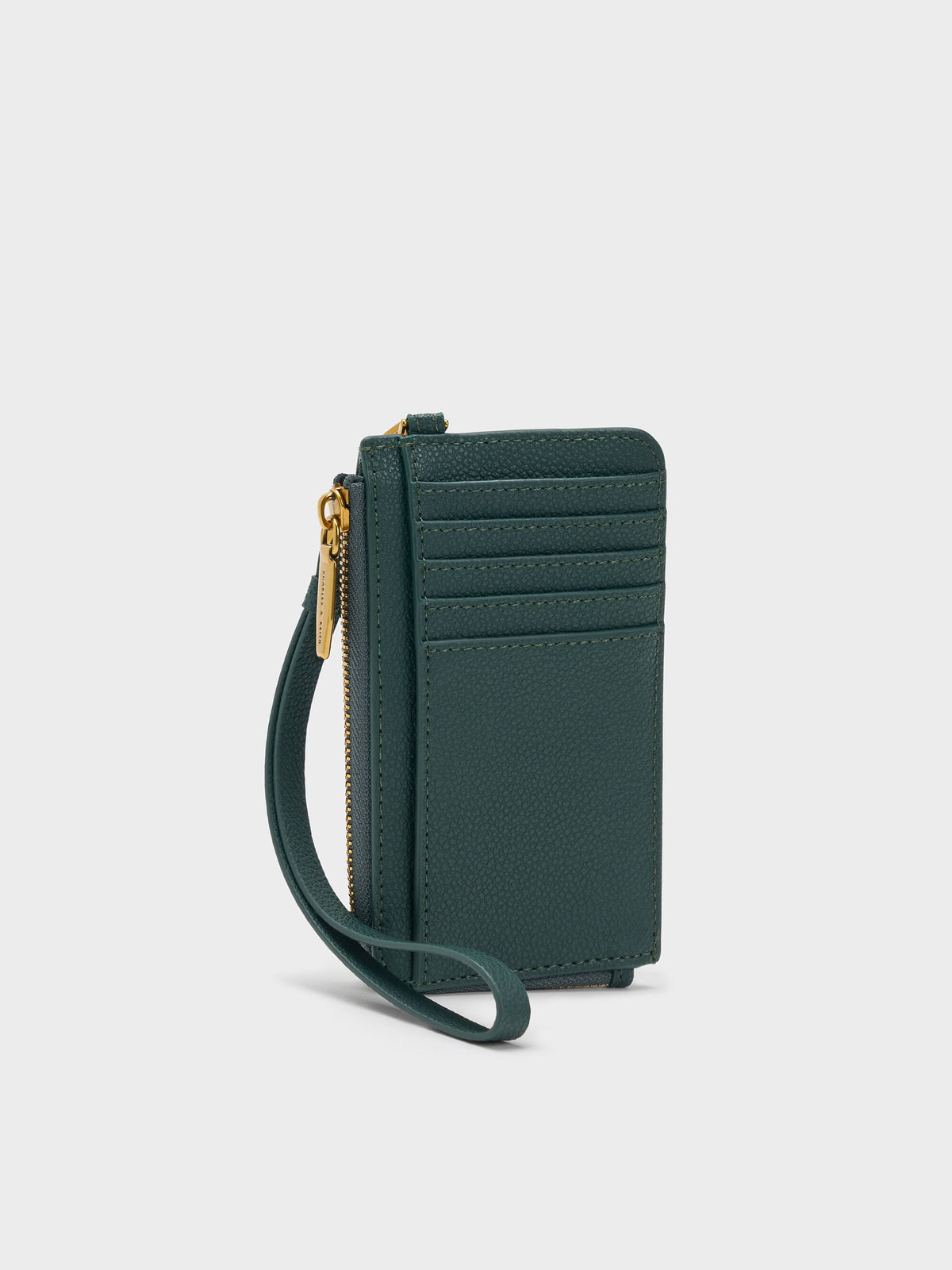 CHARLES & KEITH Popular / Multi-Slot Wristlet Card Holder - Dark Green