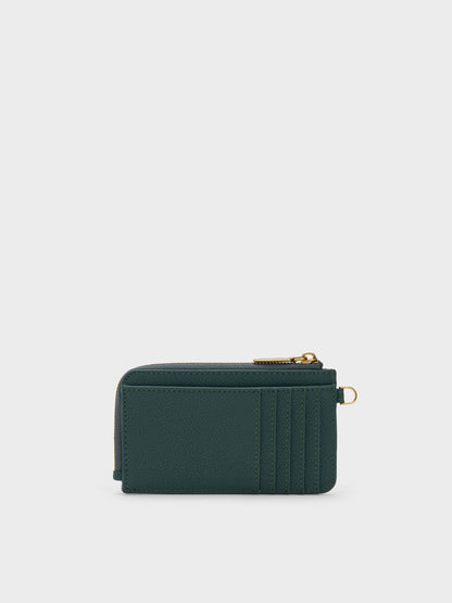 CHARLES & KEITH Popular / Multi-Slot Wristlet Card Holder - Dark Green