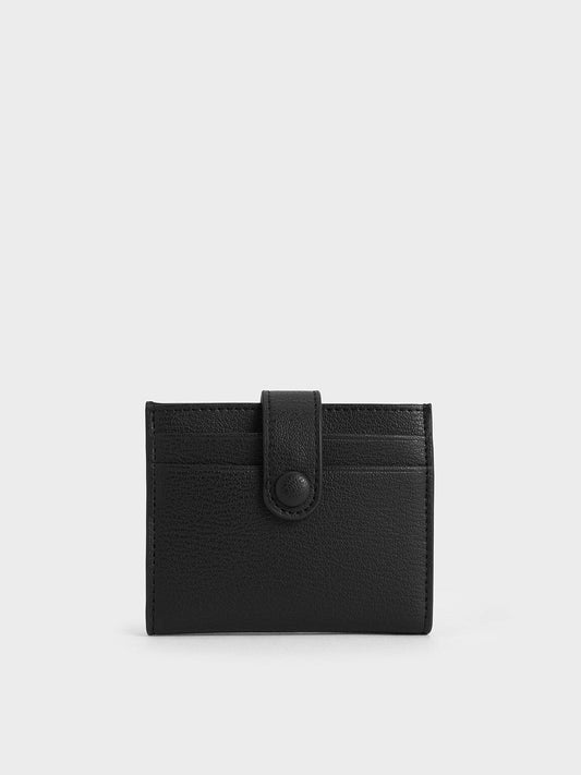 CHARLES & KEITH Everyday / Bliss Snap Button Card Holder - Noir