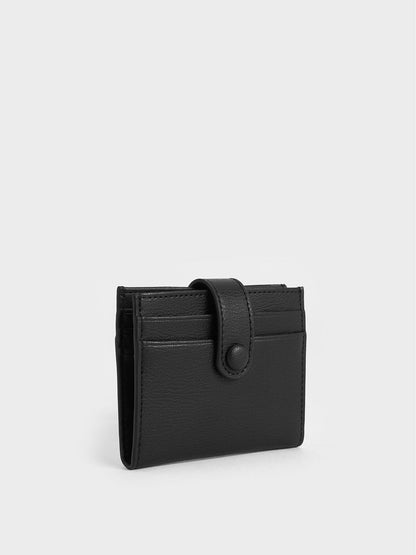 CHARLES & KEITH Everyday / Bliss Snap Button Card Holder - Noir