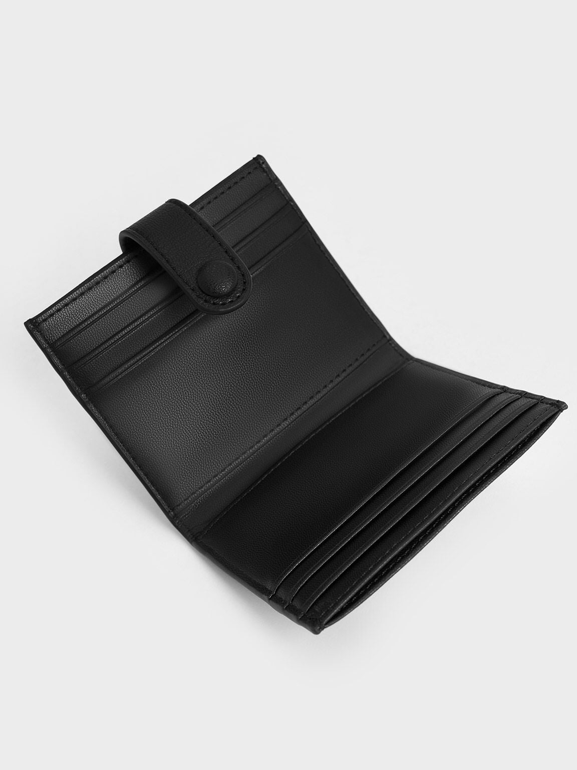 CHARLES & KEITH Everyday / Bliss Snap Button Card Holder - Noir