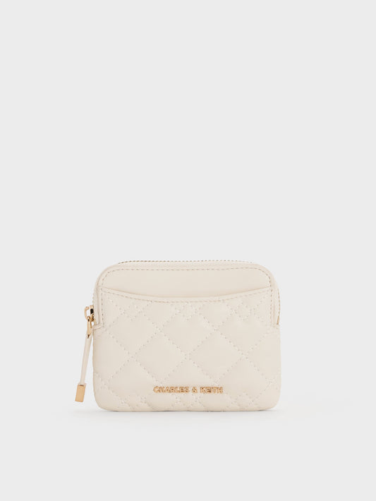 CHARLES & KEITH Featured / Duo Quilted Card Holder - Cream