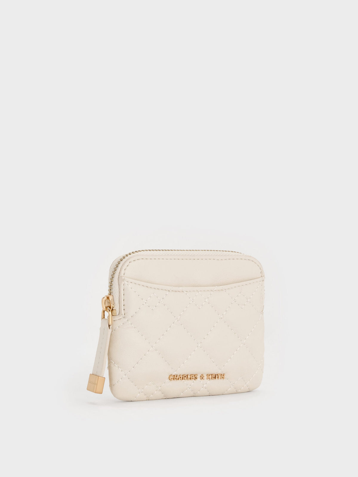 CHARLES & KEITH Featured / Duo Quilted Card Holder - Cream