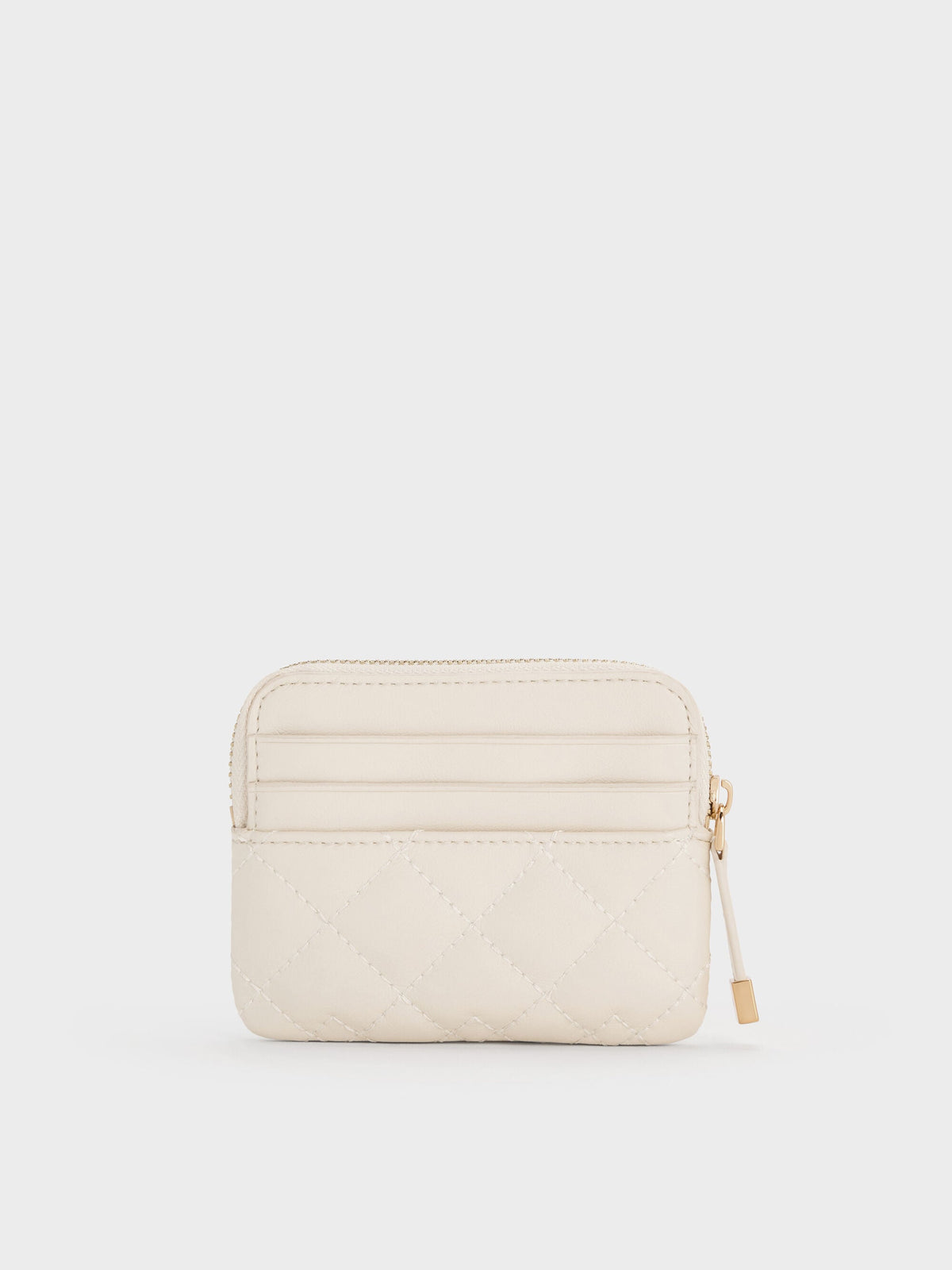 CHARLES & KEITH Featured / Duo Quilted Card Holder - Cream