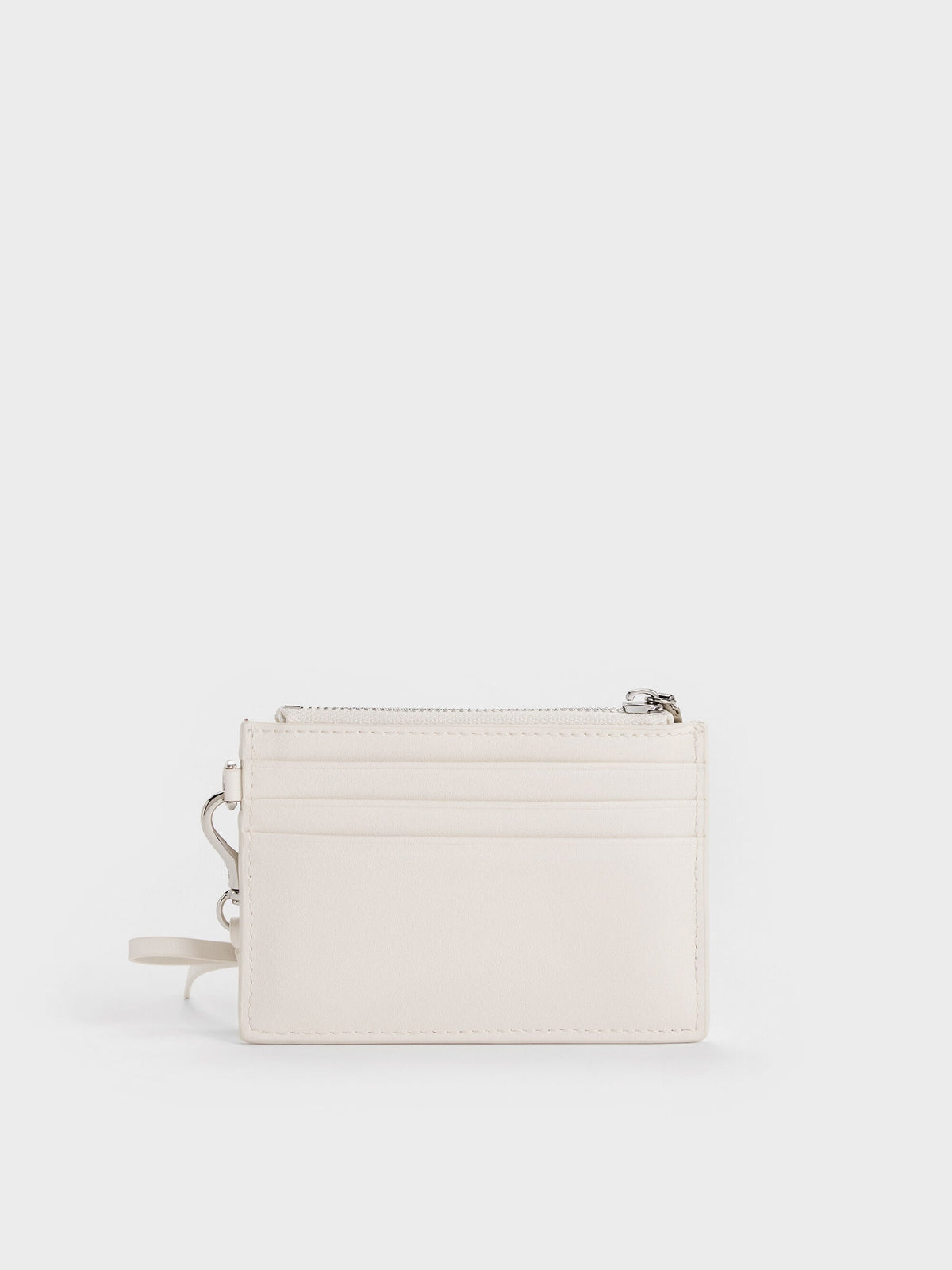 CHARLES & KEITH Top Pick / Hazel Bow Panelled Card Holder - Cream