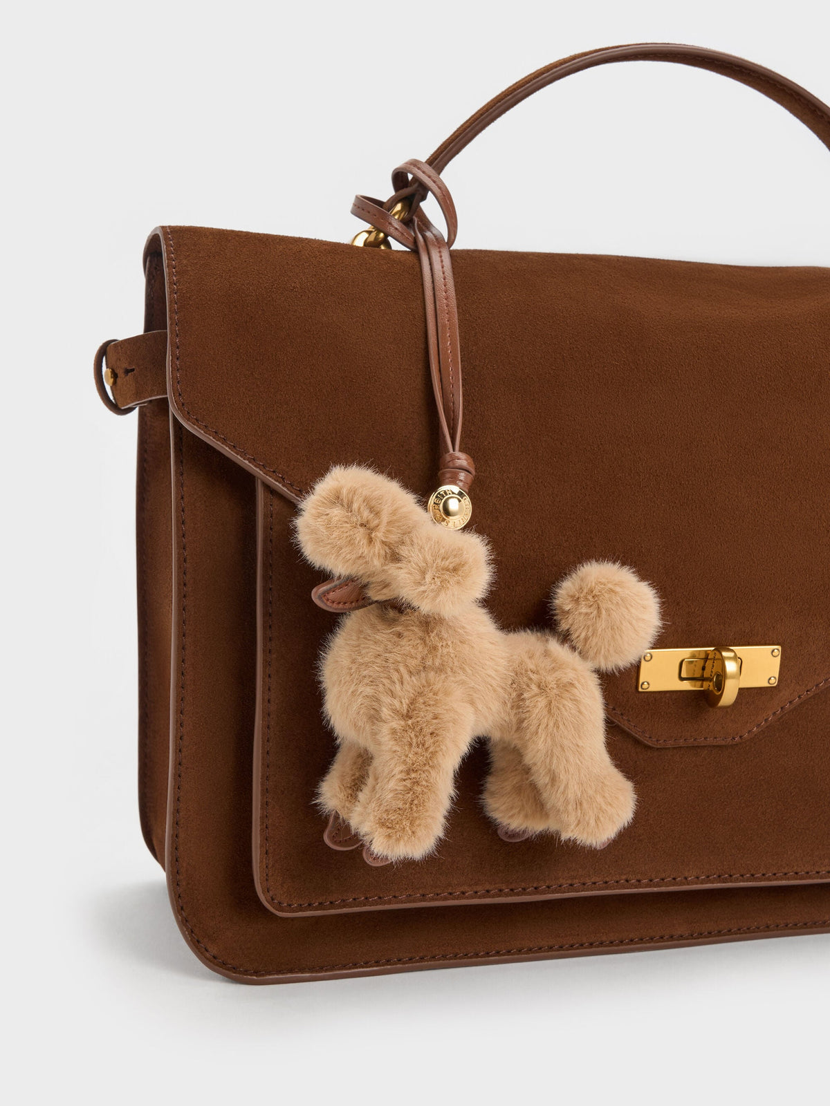 CHARLES & KEITH Hot Sale / Faux Shearling Poodle Charm - Multi