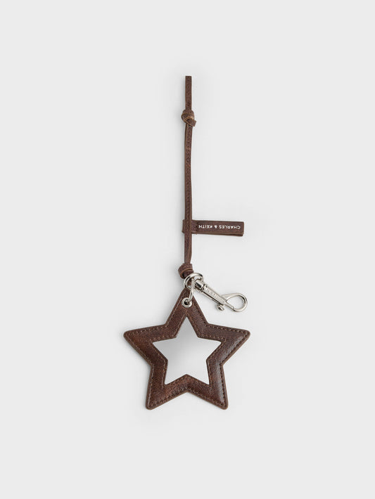 CHARLES & KEITH Trending / Noane Star Mirror Charm - Distressed Coffee
